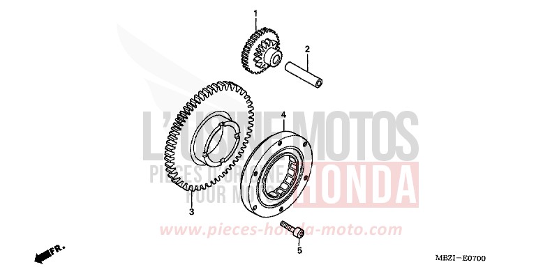 ANLASSERKUPPLUNG von CBF600N ABS FORCE SILVER METALLIC (NH411) von 2004